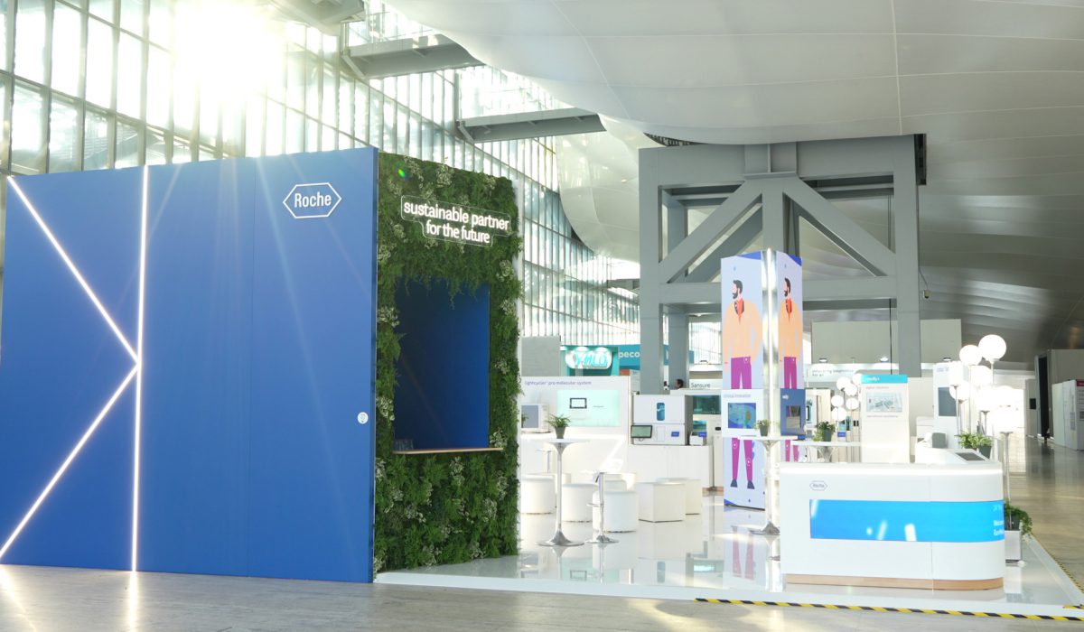 Clinical innovation zone at Roche EML Rome booth