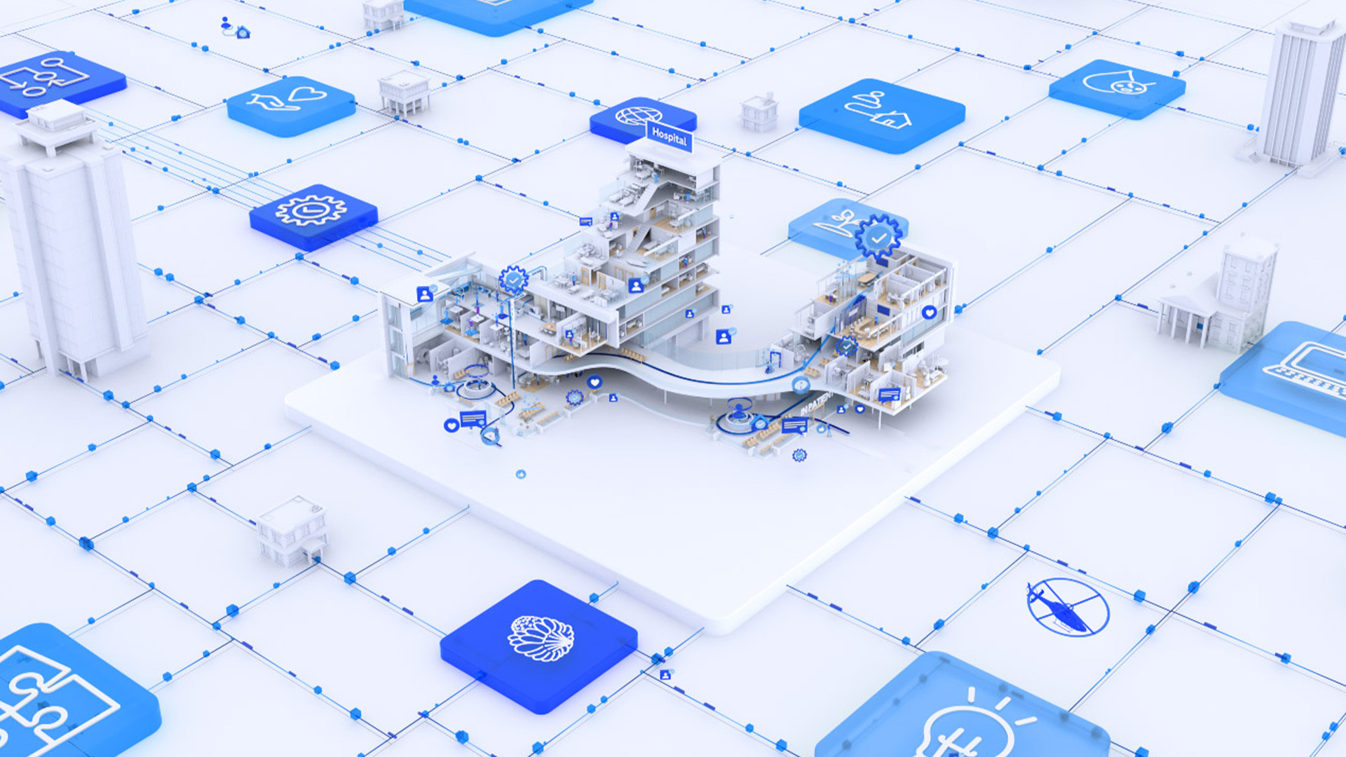 002_Eml_Rome_Content_RHC Connected healthcare systems and data flow illustration