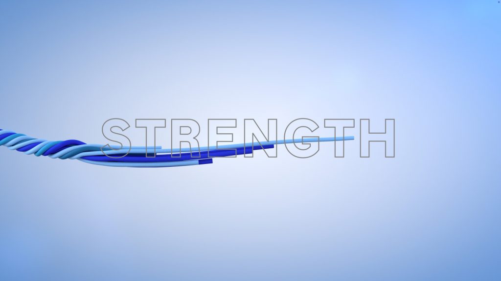 005_Strenght_3D_Content Abstract 3D form illustrating strength and stability in diagnostics
