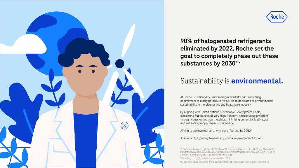 Environmental sustainability key visual with renewable energy and nature
